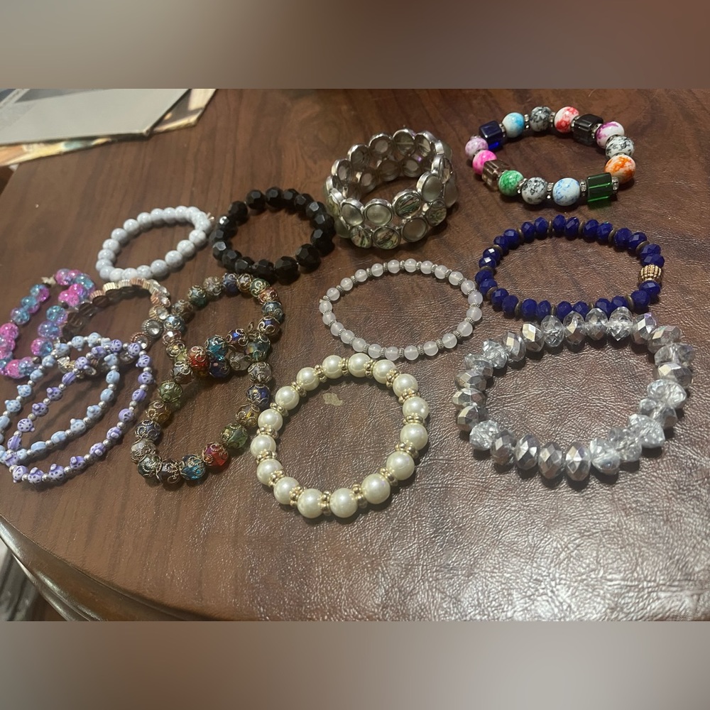 Costume bracelets. There are 15 of them for $25.